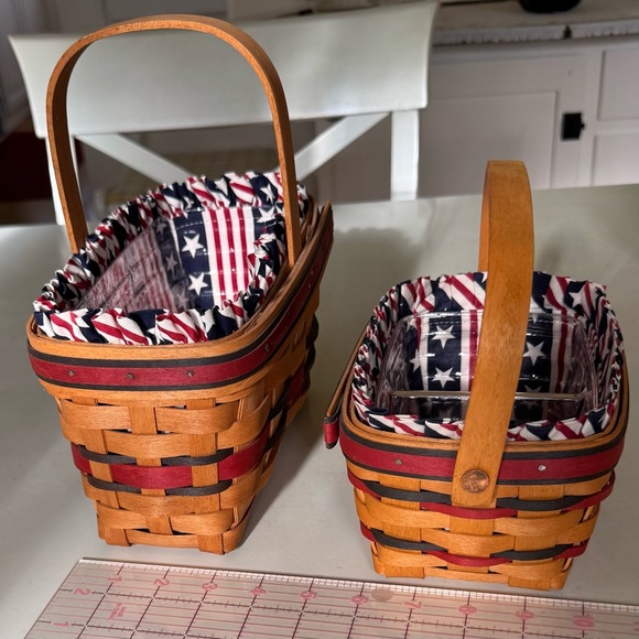 🇺🇸 🧺 Longaberger Patriotic Basket Set - Picture 3 of 14